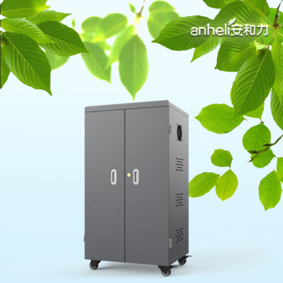 Cabinet de carga de tableta USB de 64 puertos con ventiladores de enfriamiento y cerraduras