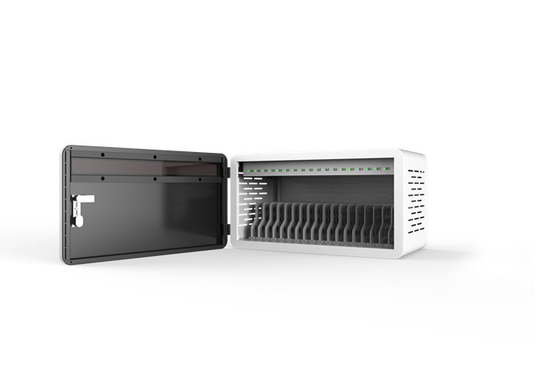 Fuente de alimentación USB Cabinet de carga tipo escritorio con hoja galvanizada y puertos USB
