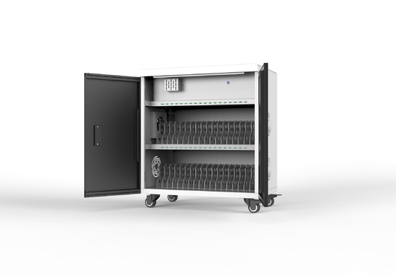 AHL-E36 Cabinet de carga de tabletas con sistemas de seguridad cerraduras y llaves y 4 ruedas