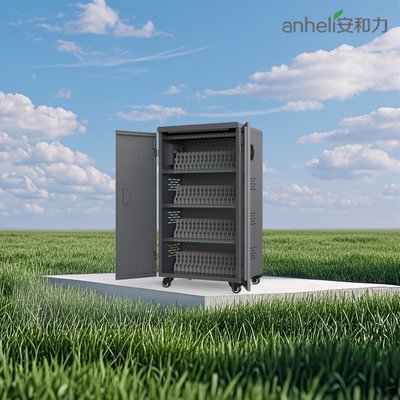 Gabinete de carga con 64 puertos USB para ranuras, carrito de carga para grandes cantidades