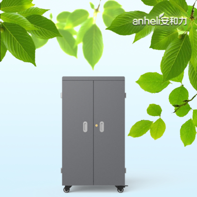 Cabinet de carga de tableta USB de 64 puertos con ventiladores de enfriamiento y cerraduras