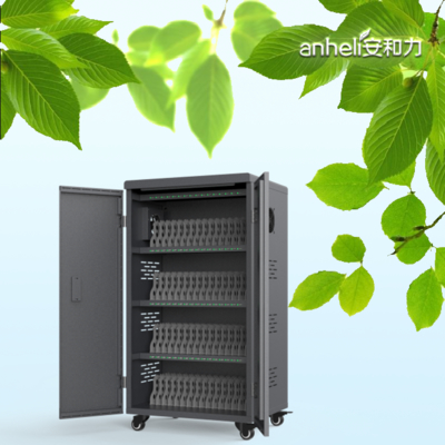 Cabinet de carga de tableta USB de 64 puertos con ventiladores de enfriamiento y cerraduras