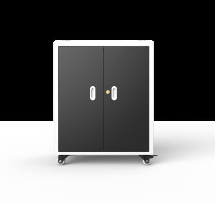 Cabinet de carga de computadoras portátiles 30 tomas de corriente AC Carro de carga directa