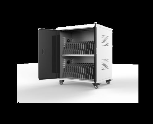 Cabinet de carga de computadoras portátiles 30 tomas de corriente AC Carro de carga directa