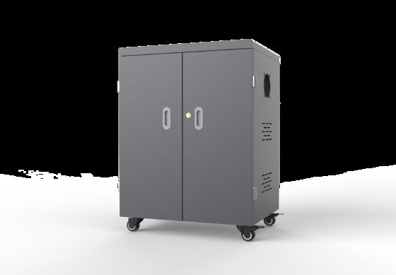 54 USB Ports Tablet Charging Cart with 4 Wheels with Brake Locks and Keys and CE FCC RoHS CCC Certification