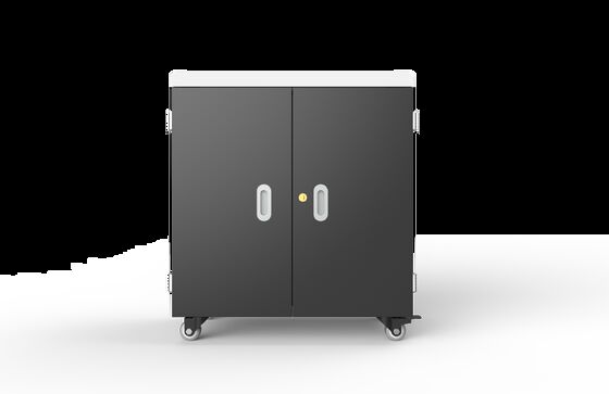 Gabinete de carga para tabletas con 36 puertos USB, sistema de protección de seguridad 8S y ventiladores de refrigeración