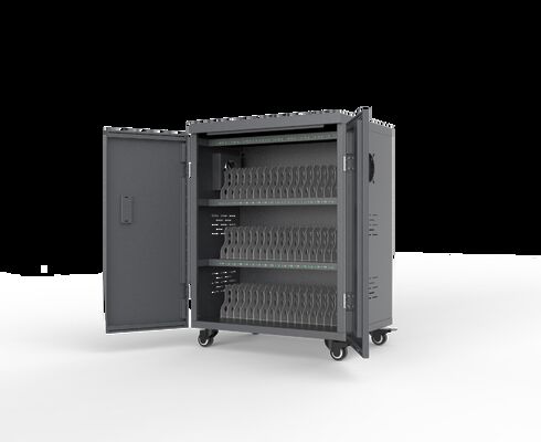 Gabinete de almacenamiento para tabletas con 54 ranuras USB, material de chapa galvanizada y sistema de protección de seguridad 8S