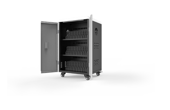 42 Ports Tablets Charging Cabinet with Galvanized Sheet and German Medical Standard Wheels